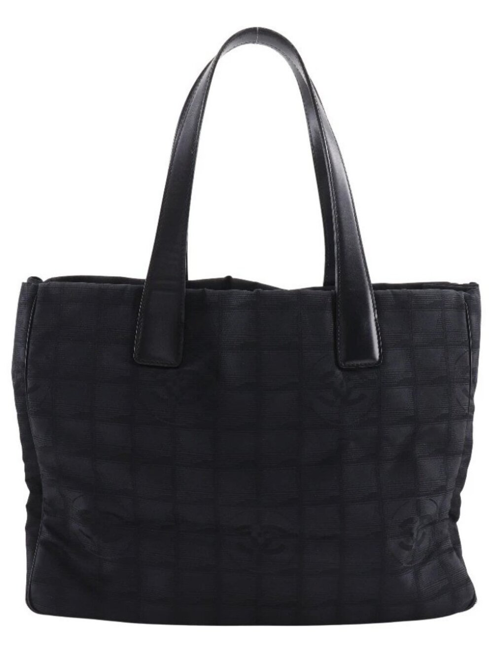 CHANEL New Travel Line Tote MM Tote Bag black Nylon canvas Women